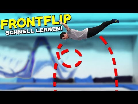 FRONTFLIP / VORWÄRTSSALTO LERNEN & ÜBERWINDEN! - Trampolin Frontflip Tutorial!