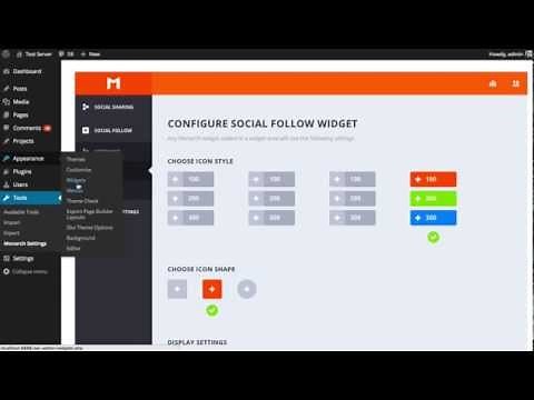 How To Use The Social Follow Widget In Monarch