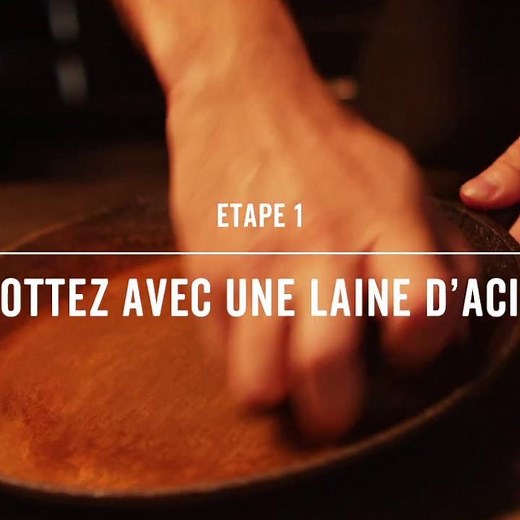 Comment nettoyer une poêle en fonte ou en fer rouillée