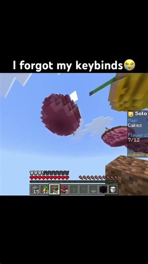 I forgot my keybinds😭 #minecraft #minecraftshorts #shorts
