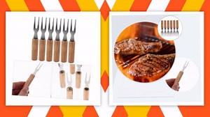 Sosoport 18-Pack Bbq Corn Holders Reusable Stainless Steel Corn Forks with Ergonomic Handles Portable Outdoor Cooking Tools for Grilling on the Cob at Picnics and Parties