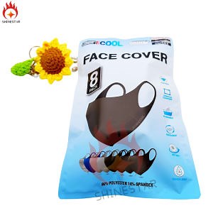 [Hot Item] Self Seal Aluminum Foil Fashion Disposable Self-Sealing Ziplock Surgical Antivirus Face Mask Plastic Packaging Bag for Mask