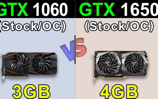 GTX 1060 Vs. GTX 1650 - Stock and Overclock - New Games Benchmarks