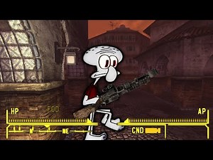 Squidward Walking in Sierra Madre