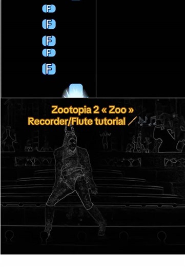Zootopia 2 « Zoo » by Shakira Recorder/Flute notes #flute #zootopia2 #recorder #cover