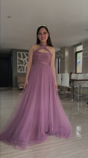 Unlock elegance with our versatile dark lilac soft mesh multi-way dress, featuring three splendid ways to exude your unique style. Whether you aim to captivate in an alluring v-neck, a chic off-the-shoulder flair, or an enchanting halter neck, this dress allows you to effortlessly radiate charm with its soft and delicate fabric. #LeafyLilacMessiah #StyleStatement #FluidElegance | Love Humbly Shop