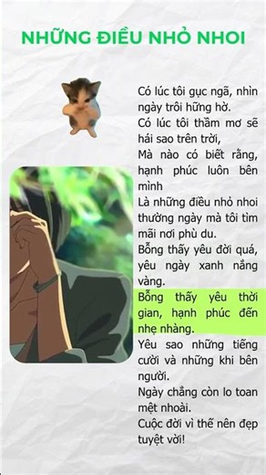 NHỮNG ĐIỀU NHỎ NHOI LYRICS #trending #music #cuocsong