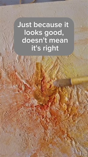 I loved the bright energy of yellows and oranges with the dark browns but it made me feel too tense so I had to let it go. #paintingreveal #artreveal #abstractpainting #abstracttexture #acrylicpainting