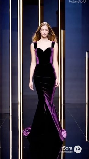 Midnight Velvet Grace Runway ✨#style #shorts #fashiontrends