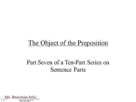 The Object of the Preposition