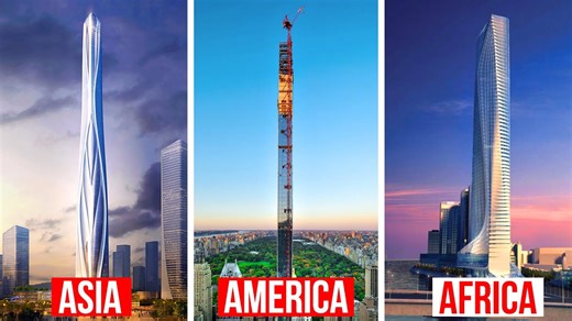 Tallest skyscrapers under construction by continent