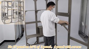 Catio Outdoor Cat Enclosure Window, 71'' Large Cat House for Mulitiple Cats with Enter Door, Multi-Platform, Walk-in Catios Kitty Cage with Waterproof Roof, 2 Napping Houses for Indoor Outside Patio