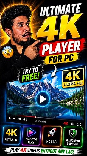 Best FREE 4K Video Player for PC 🔥#4KVideoPlayer #videoplayer #shorts