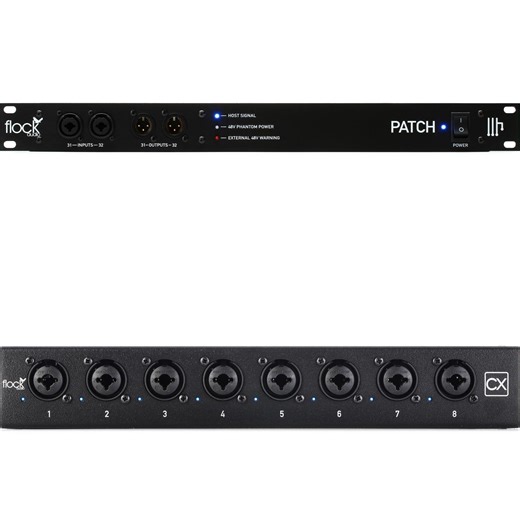 Flock Audio Patch 64-point Digitally Controlled Analog Patchbay with 8-channel Hardware Input Module