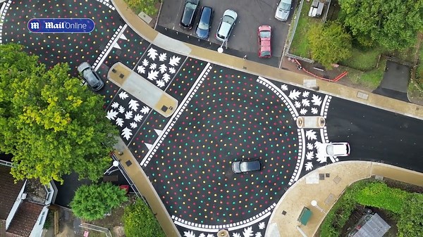 Wokingham debuts colourful new road markings at California Cross in Finchampstead