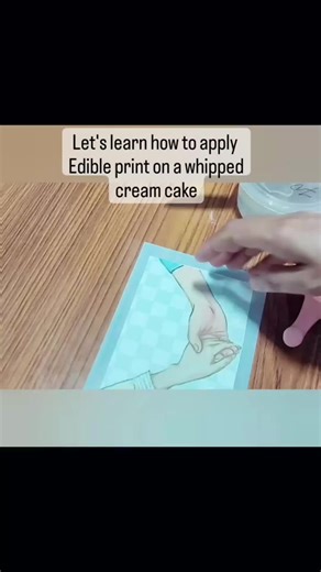 How to Apply Edible Print Sheet on Whipped Cream Cakes