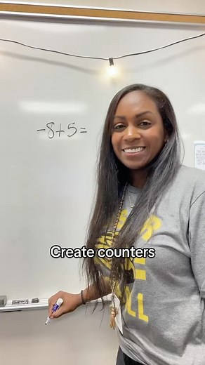 Deidre Denise Kelly on Instagram: "Using counters is a great introductory to adding integers! #mathteacher #math #mathteachersofinstagram #teacher"