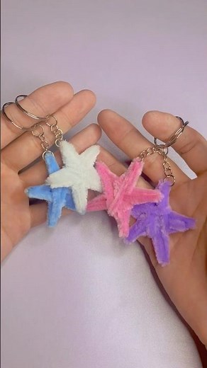 DIY Fuzzy Wire Star Keychain - Easy Tutorial for Beginners #diydecor #diy #craft #creativediy