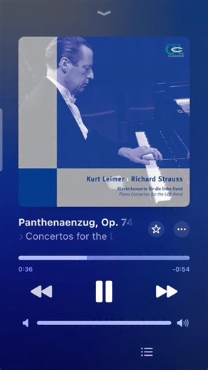 Kurt Leimer on Instagram: "A meeting of formidable left-hand concertos. This album showcases the bravura technique required for Kurt Leimer's own concerto alongside the complex, symphonic power of Richard Strauss's Panathenäenzug. 🎹🤲 ➤ Track: Panthenaenzug, Op. 74 ➤Album: Leimer & Strauss: Piano Concertos for the Left Hand ➤Artist: Kurt Leimer (Piano), Günter Neidlinger (Conductor), Nuremberg Symphony Orchestra ➤Released: October 14, 2005 About this Recording: This album presents Kurt Leimer n