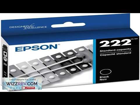 EPSON 222 Claria Ink Standard Capacity Black Cartridge (T222120 S) Works with Workforce