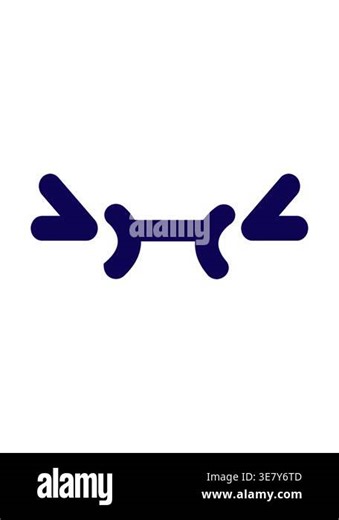 neon light effect animation of overwhelmed face icon Stock Video Footage - Alamy