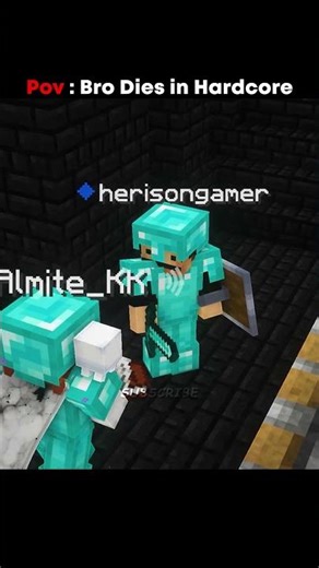Bro Dies in Hardcore #minecraft