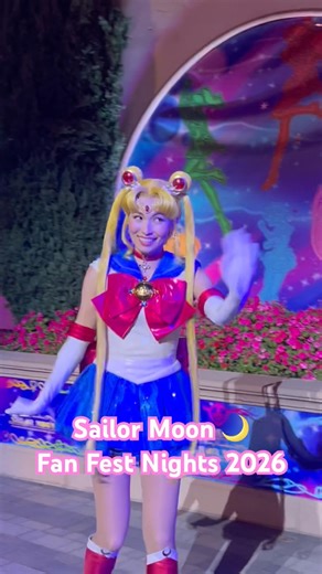 Sailor Moon actress at Fan Fest Nights 2026! 🌙 #universalparks #sailormoon