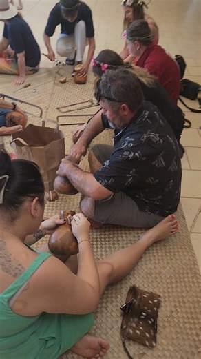 Making Ipu with Gail Miyaguchi! Gourd drums are an important instrument for hula and Hawaiian culture. @fsmaui #Maui #Hawaii | Festivals of Aloha