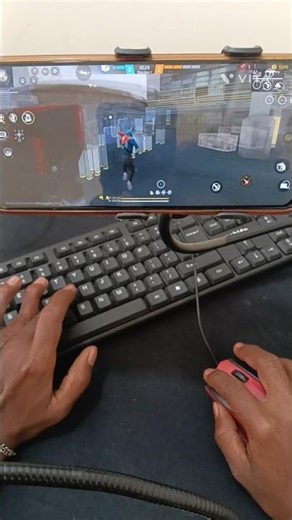 Mini keyboard and mouse gameplay gg Mouse setup Keyboard £ mouse #freefire #keyboardgaming