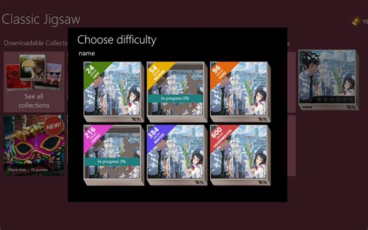 WIN10商店Microsoft Jigsaw微软拼图试玩（可自定义拼图）