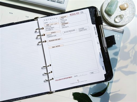 PRINTED A5 Medical Visit Planner Inserts - Doctor Appointment Tracker Refills | 6 Hole Punched - Etsy