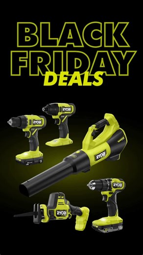 RYOBI Tools Canada on Instagram: "Black Friday is here – save up to 65% Off ⚫ Don’t miss out on great deals on RYOBI™ products. View all deals at link in bio. Available for a limited time online and in-store. Only at @homedepotcanada"