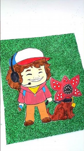 I Made Dustin vs Demogorgon Fan Art ✨ #strangerthings #drawing #shorts
