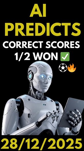 AI Correct Score Result – 1/2Won ✅