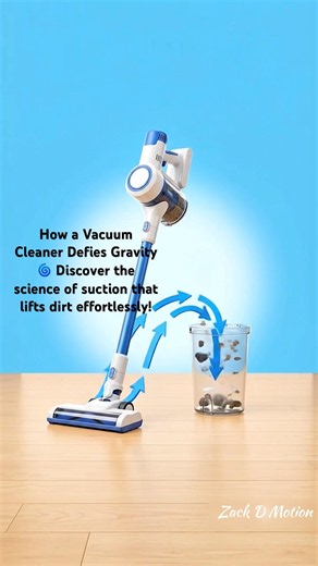 How a Vacuum Cleaner Defies Gravity 🌀 Discover the science of suction that lifts dirt effortlessly!