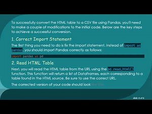 How to Convert an HTML Table to a CSV File Using Python with Pandas
