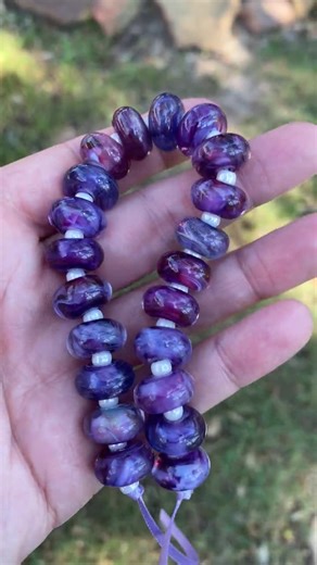 MTO Royal Purple Lampwork Donut Beads: Handmade in USA - Etsy