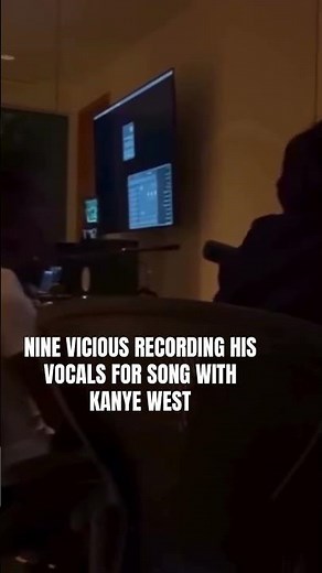 NINE VICIOUS RECORDING HIS VOCAL FOR A SONG WITH KANYE WEST #ninevicious #kanyewest #ye