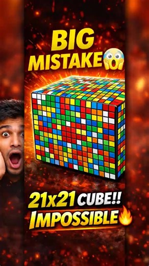 👉 I Tried Solving a 21×21 Rubik’s Cube… BIG MISTAKE 😱#shorts #toys