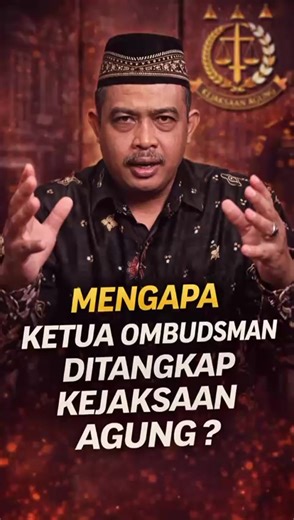 Mengapa Ketua Ombudsman RI Yang Baru Sepekan Dilantik Ditangkap Kejagung? . Apa yang sesungguhnya terjadi? Simak selengkapnya disini 👇🏻 #doktorriyan #melekpolitik #politik