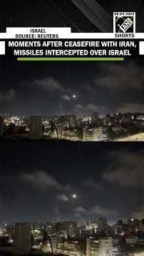 Sirens, Missiles intercepted over Jerusalem, Tel Aviv, west Bank after Trump ceasefire announcement