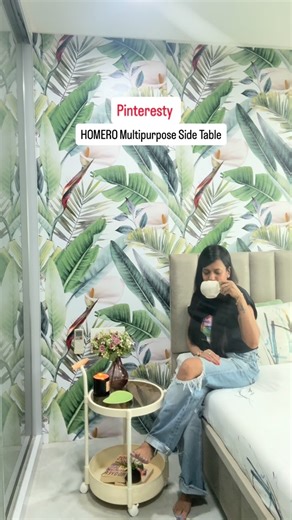 Anu I Home decor& lifestyle on Instagram: "Transform your space with the HOMERO Multipurpose Side Table.The rotating feature is a total game-changer-perfect for small corners and cozy setups. This side table works as both a coffee table in the living room and a bedside companion in the bedroom😍 #coffeetable #sidetables #furniture #furnituredesign #sidetable #table #accenttable #nightstand #livingroom #interiordesign #trendingreels #explore"