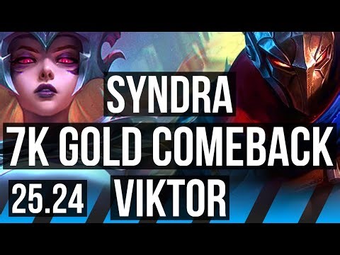 SYNDRA vs VIKTOR (MID) | 7k gold comeback | NA Challenger | 25.24