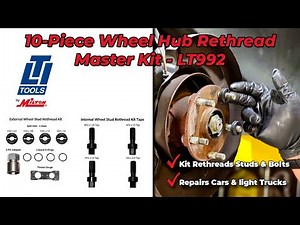 10-Piece Wheel Hub Master Rethread Kit for Damaged External Studs / Internal Bolts - LT992