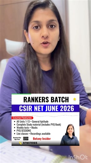 Prepare for CSIR NET Lifescinece June 2026 exam with @BotanyInsider |