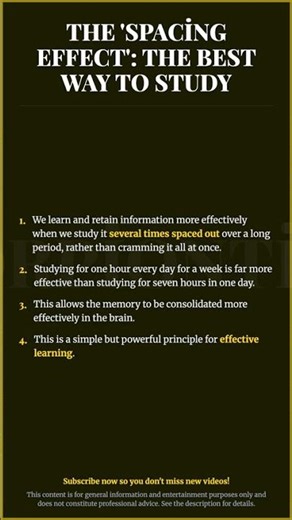 The 'Spacing Effect': The Best Way to Study\n\nWe learn and retain infor...