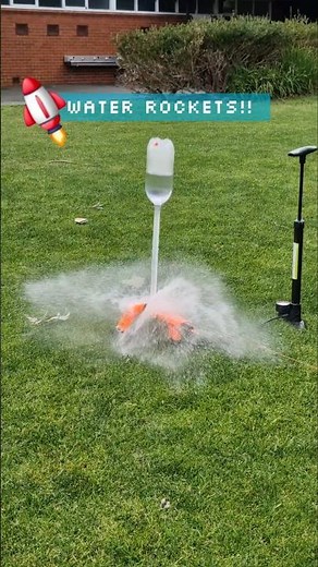 💧 Water Rockets!! 🚀 #stem #scienceexperiment