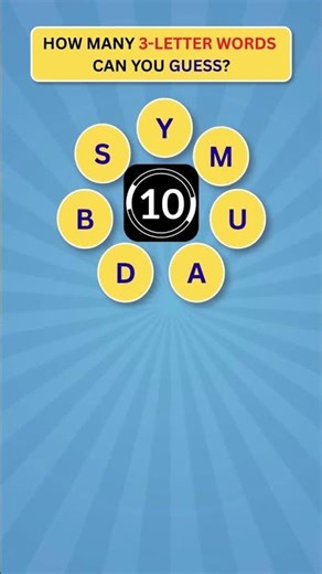 How many 3-letter words can you guess? #quizchallenge #trivia #quiz
