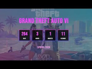 Copy of GTA 6 Countdown Live 24/7 | Grand Theft Auto Track Release Date May 26, 2026