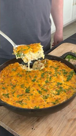 Smoked Hashbrown and Cheddar Bratwurst Casserole Recipe